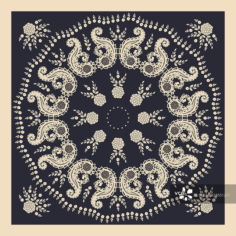 黑白围巾或头巾设计图片素材