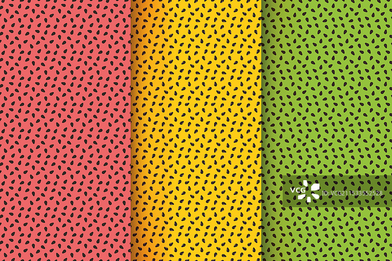 热带水果无缝图案集 西瓜图片素材