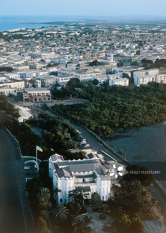 吉布提 - 吉布提。总统府的景观图片素材