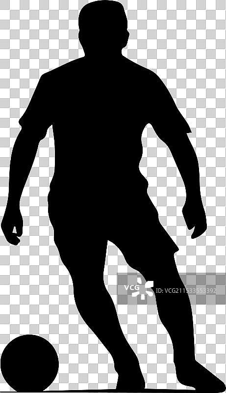 一名足球运动员与足球图片素材
