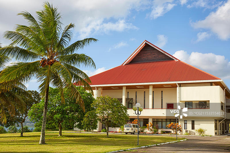 瓦努阿图埃法特岛波特维拉的国会大厦图片素材