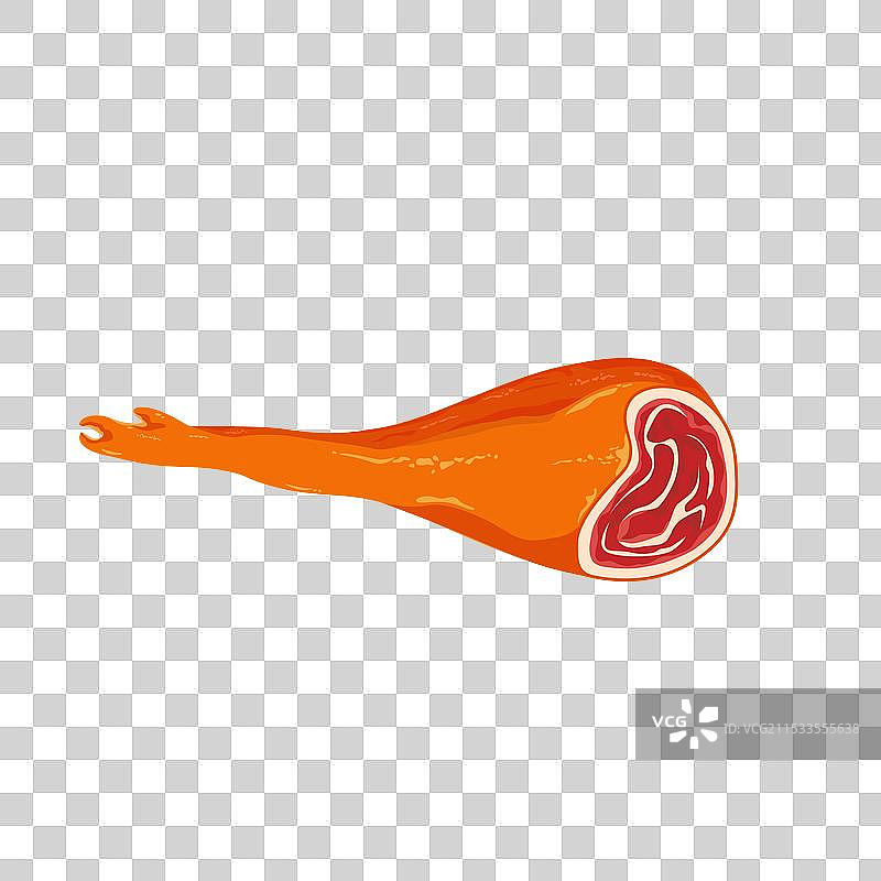 冬季新年腌火腿腊肉新年节日节气插画元素图片素材