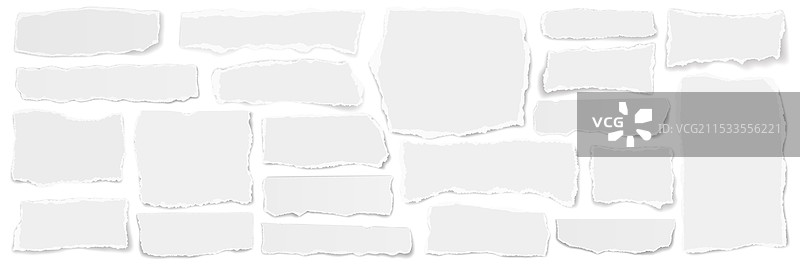 一长条横向撕裂的纸片图片素材
