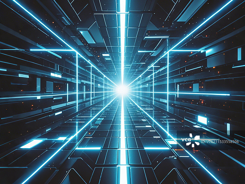 蓝色 光线 未来图片素材
