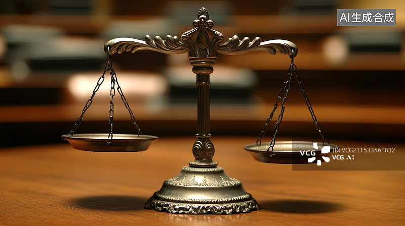 【AI数字艺术】法律锤和天枰图片素材