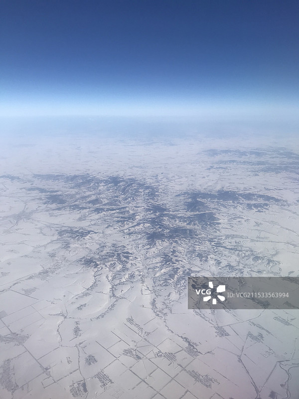 冬季空中景观鸟瞰图图片素材
