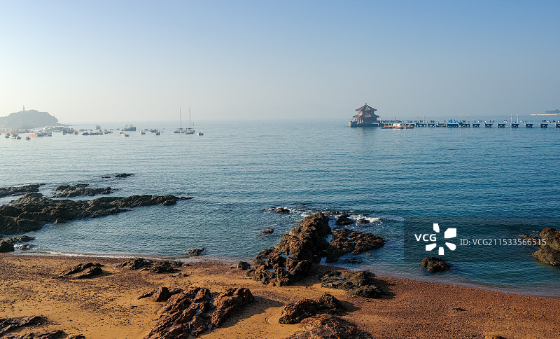 山东青岛栈桥回澜阁图片素材