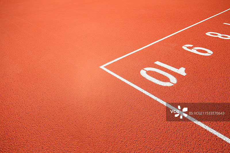 体育场田径跑道起跑线地面数字图片素材