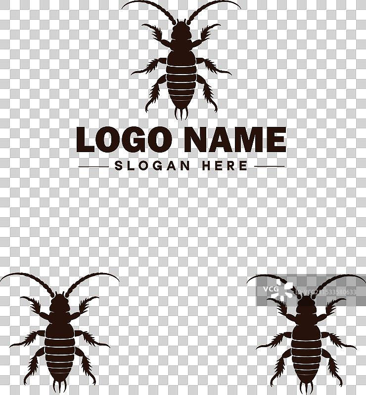 耳虫标志艺术图标，适用于商业品牌图片素材