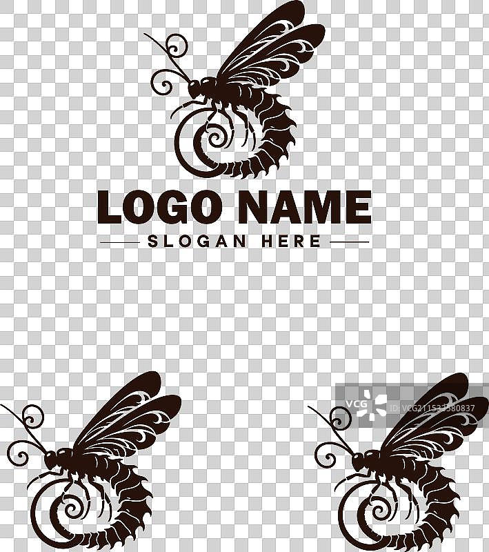 耳虫标志艺术图标，适用于商业品牌图片素材