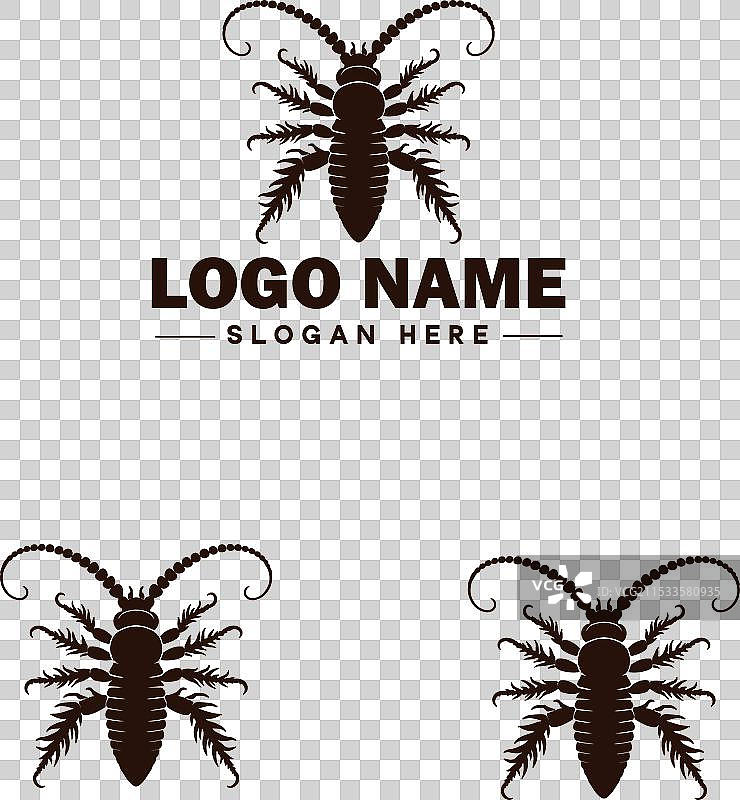 耳虫标志艺术图标，适用于商业品牌图片素材