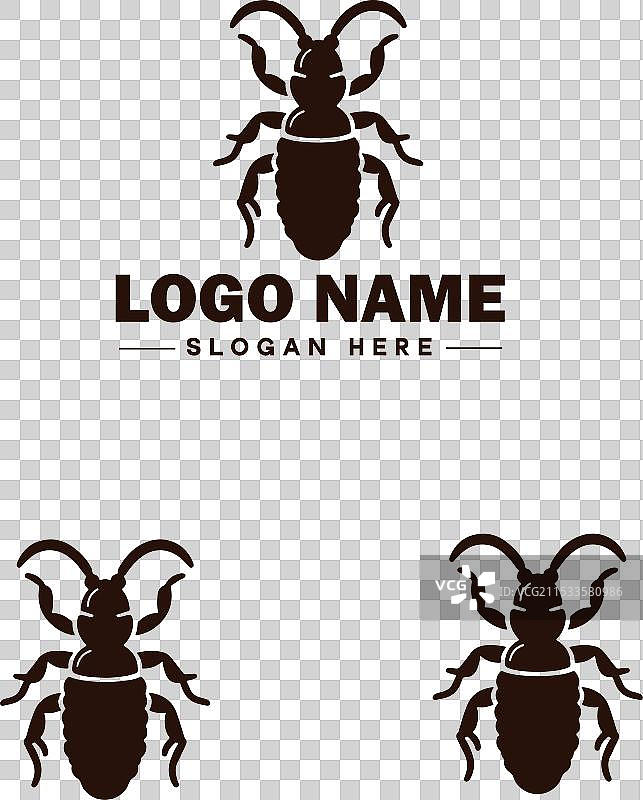 耳虫标志艺术图标，适用于商业品牌图片素材