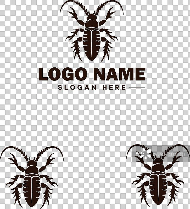 耳虫标志艺术图标，适用于商业品牌图片素材