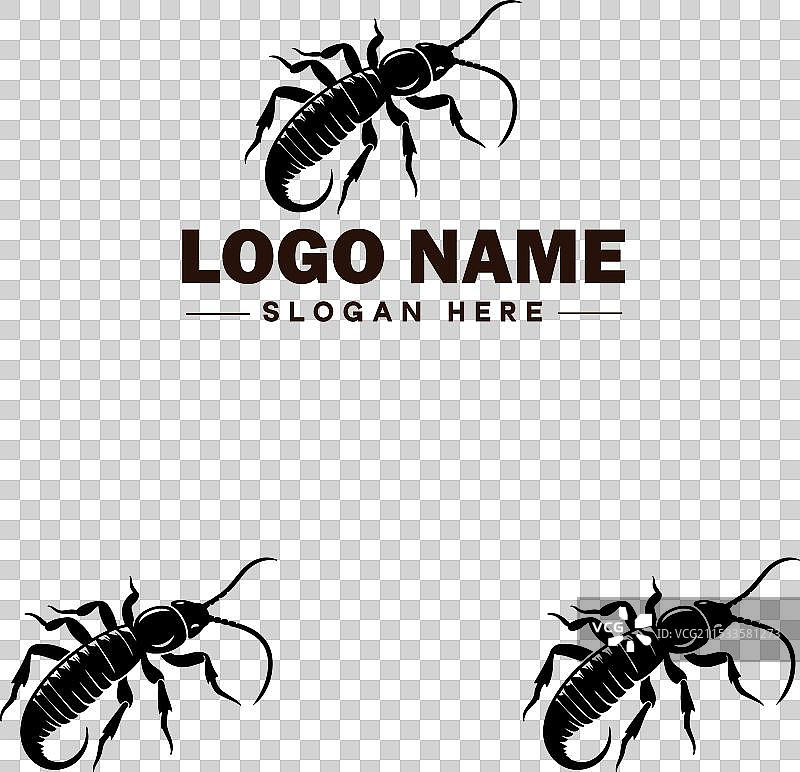 耳虫标志艺术图标，适用于商业品牌图片素材