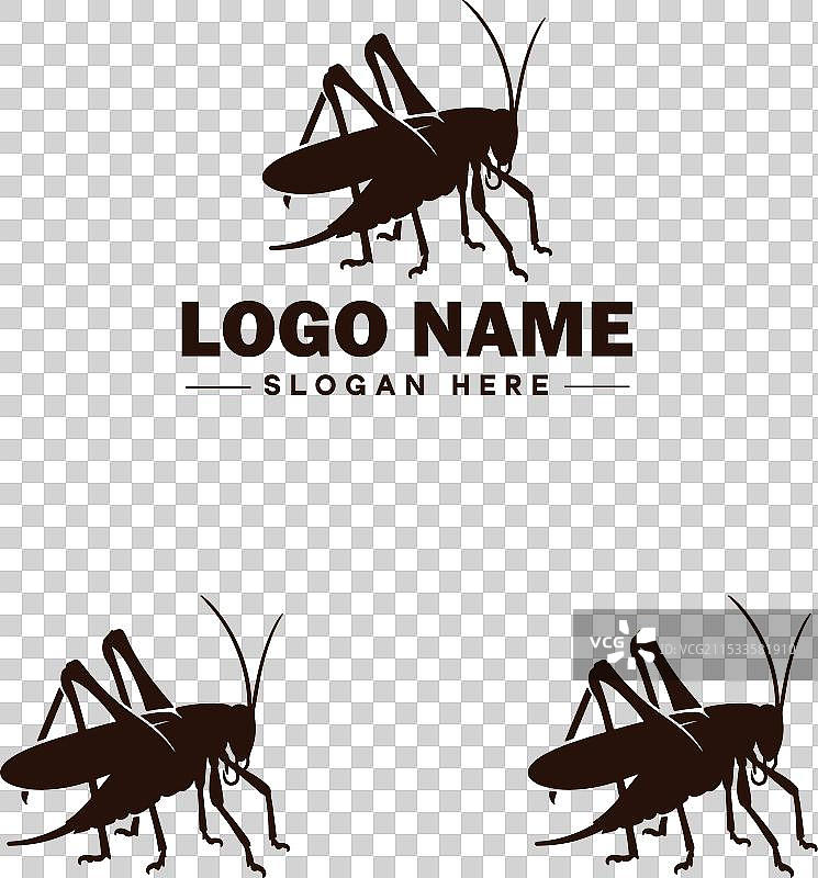 蝉鸣虫标志艺术图标，适用于商业品牌图片素材