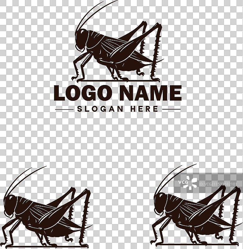 蝉鸣虫标志艺术图标，适用于商业品牌图片素材