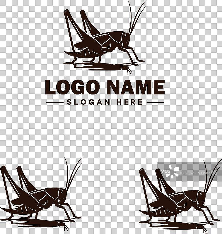 蝉鸣虫标志艺术图标，适用于商业品牌图片素材