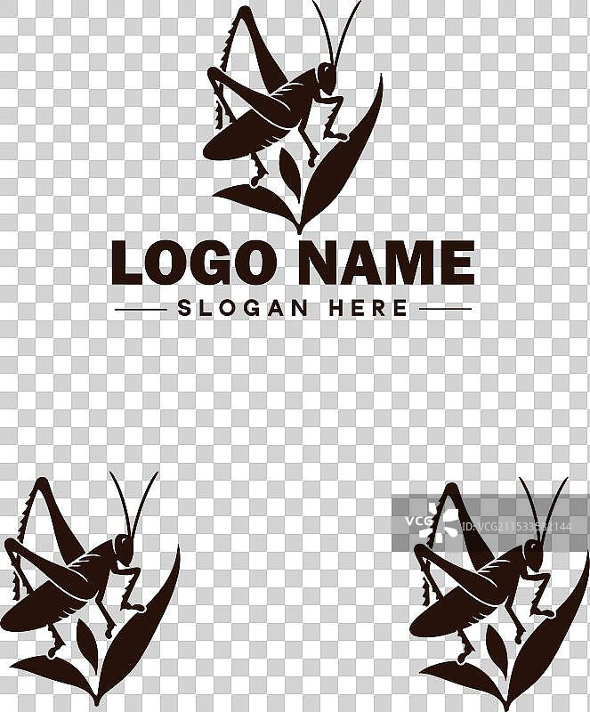 蝉鸣虫标志艺术图标，适用于商业品牌图片素材