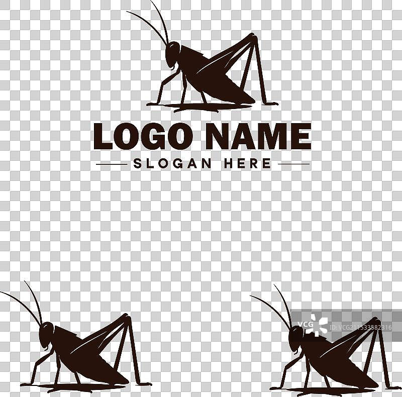 蝉鸣虫标志艺术图标，适用于商业品牌图片素材