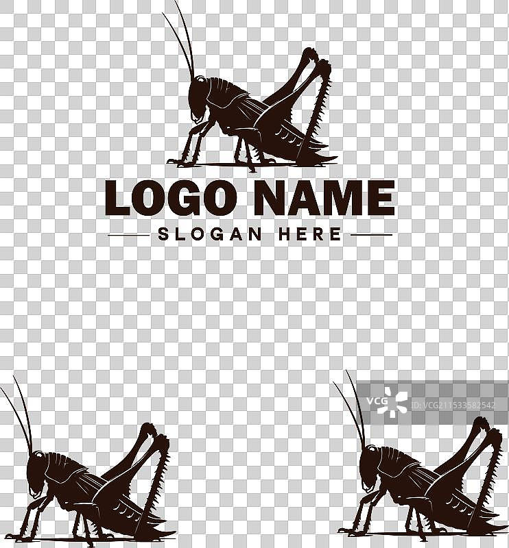 蝉鸣虫标志艺术图标，适用于商业品牌图片素材