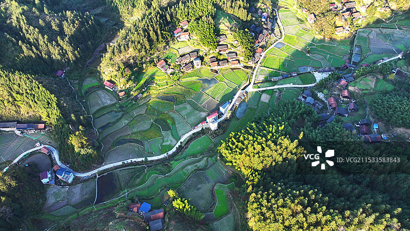 贵州锦屏大兴村初冬景色图片素材