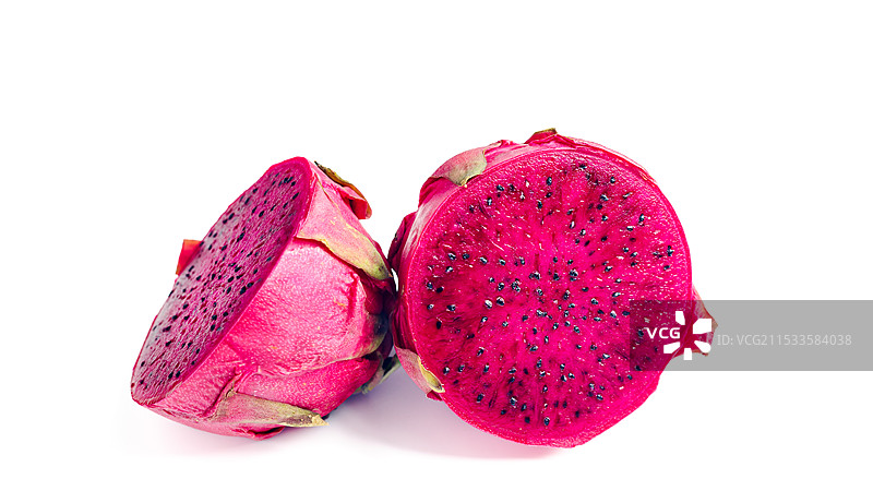 红心火龙果 美食水果 白色底背景 免抠静物特写图片素材