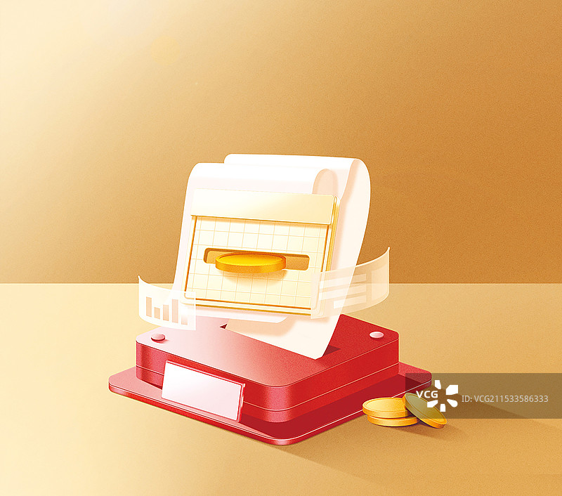 金融产品红色展示台金币环绕图片素材