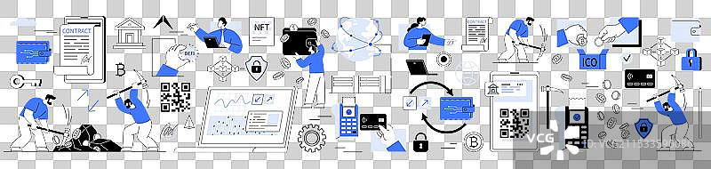 区块链移动支付加密货币图片素材