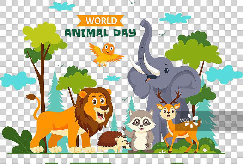 世界动物日与各种动物图片素材