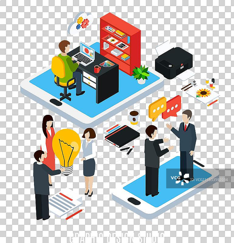 图形设计工作室概念图片素材