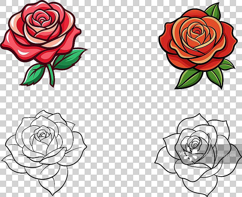 花朵剪影图片素材