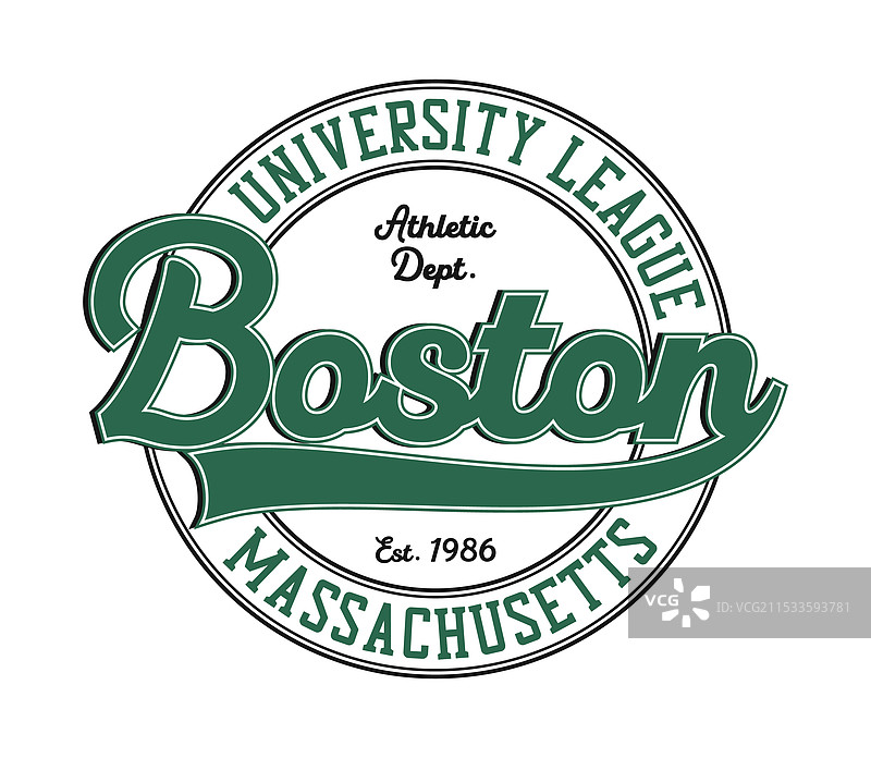 波士顿大学T恤设计图片素材