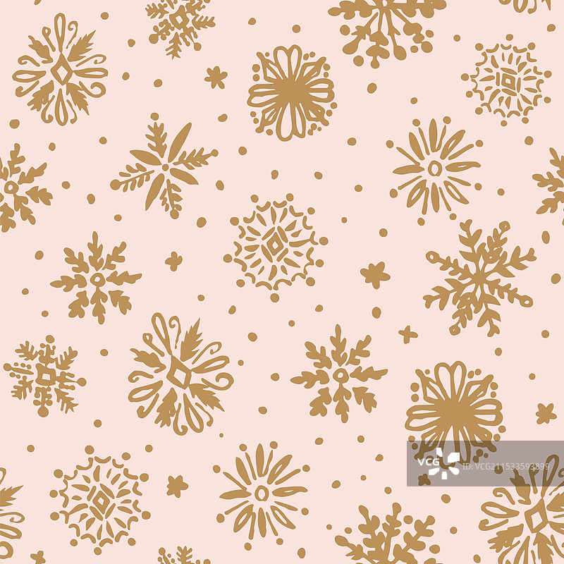 华丽金色雪花图案图片素材