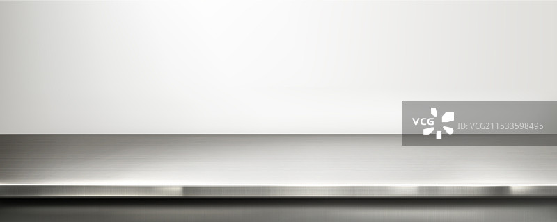 金属厨房桌子，钢制台面表面图片素材