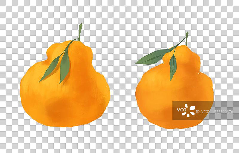 春节年俗插画赶大集水果摊设计元素耙耙柑图片素材