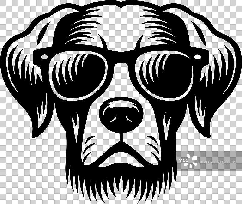 戴着太阳镜的狗设计图片素材