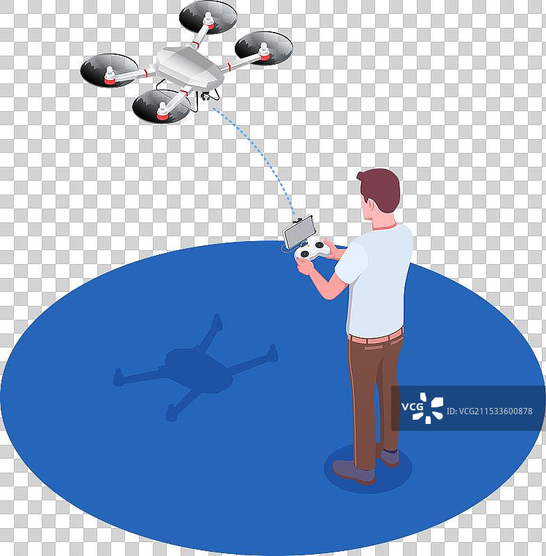 遥控四旋翼无人机的构图图片素材