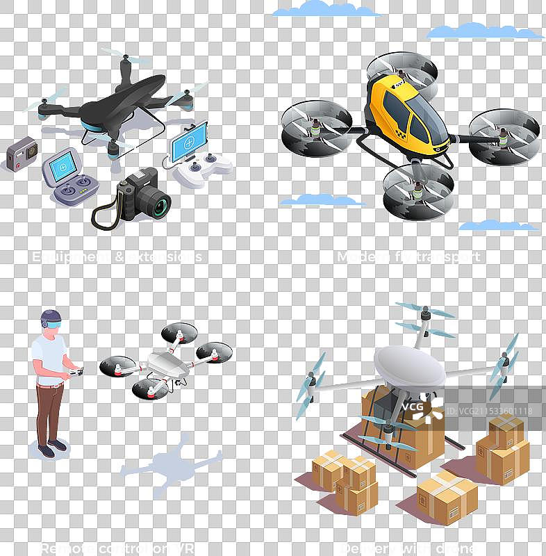 无人机等距概念图片素材