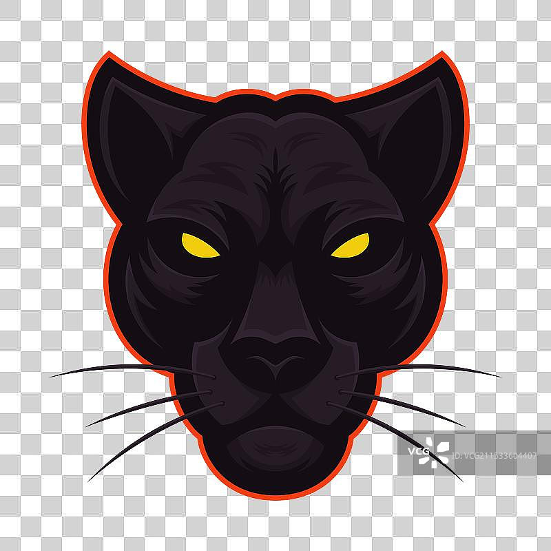 黑豹吉祥物标志设计图片素材