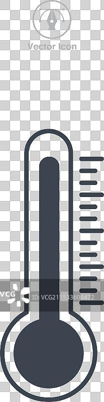 白色背景上的温度计图标符号图片素材