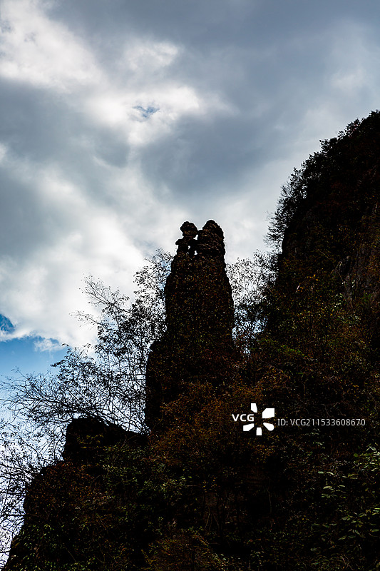 湖北恩施大峡谷-母与子图片素材