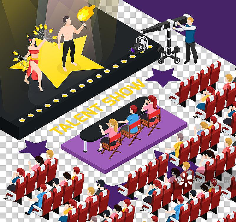 才艺表演的人群构成图片素材