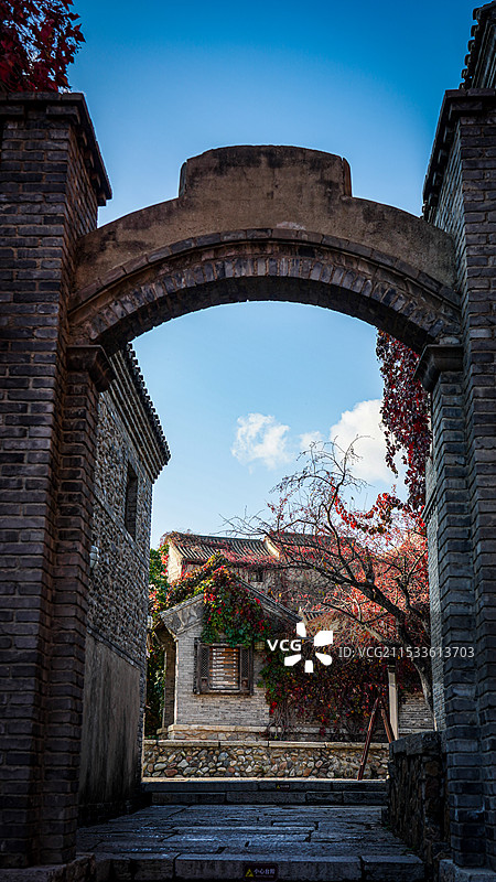 古北水镇秋天景色图片素材