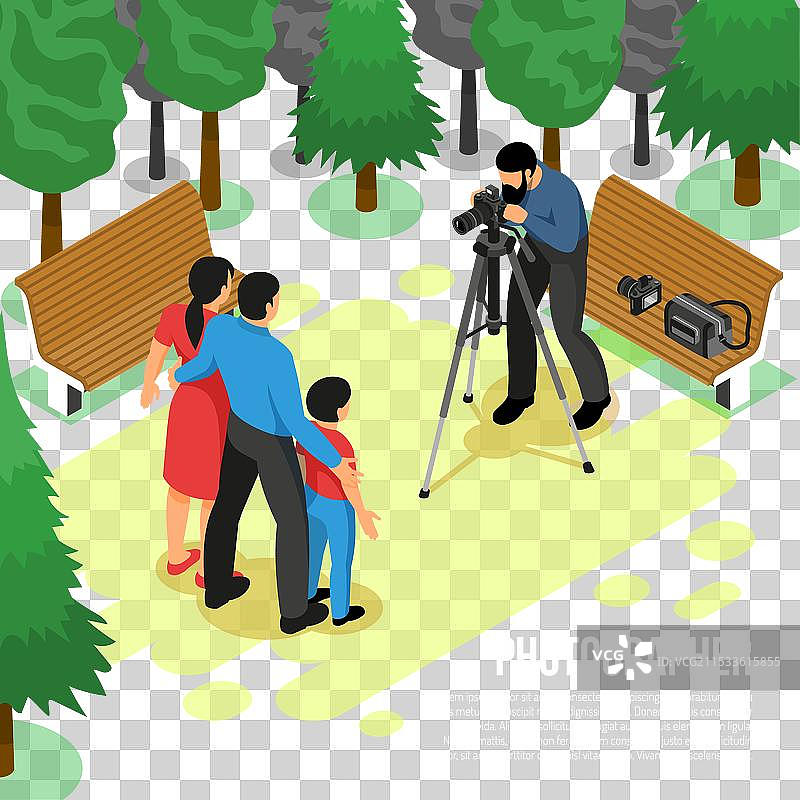 摄影师的等距构图图片素材