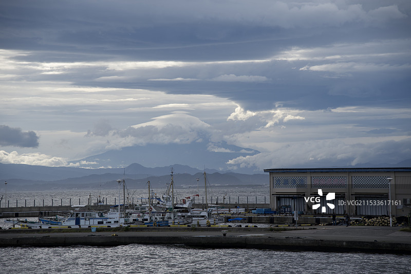 镰仓角度的富士山图片素材