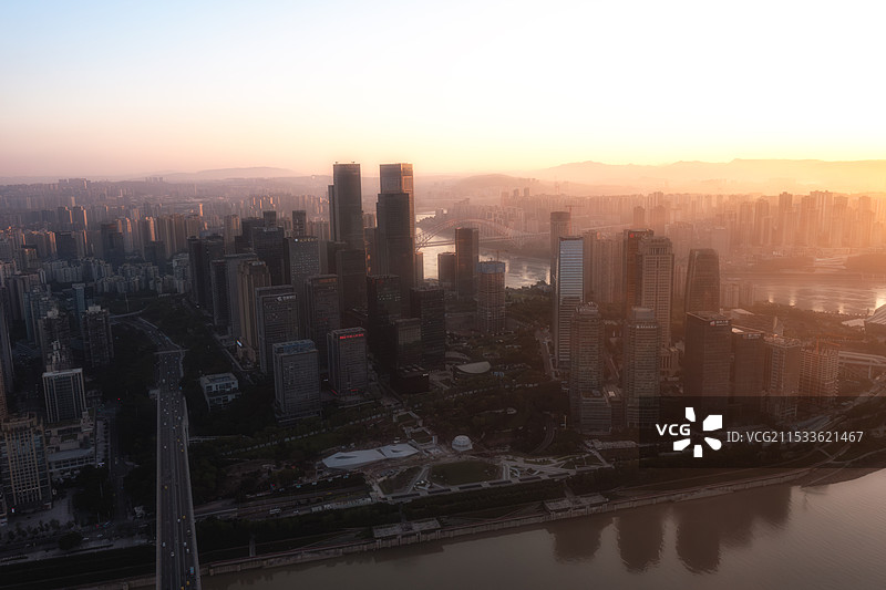 江北嘴晨曦图片素材