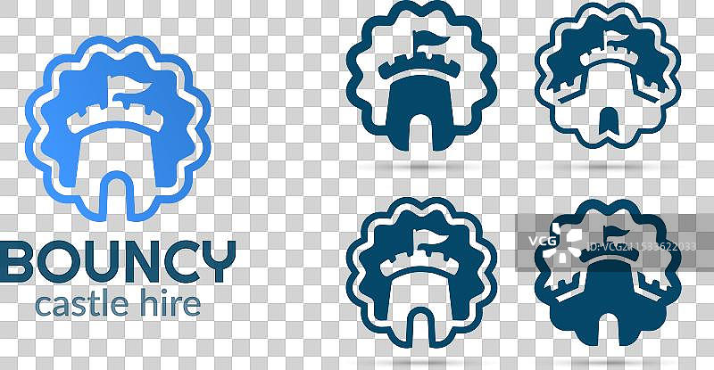 城堡logo设计套件图片素材