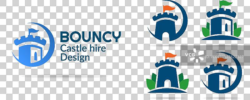 城堡logo设计套件图片素材