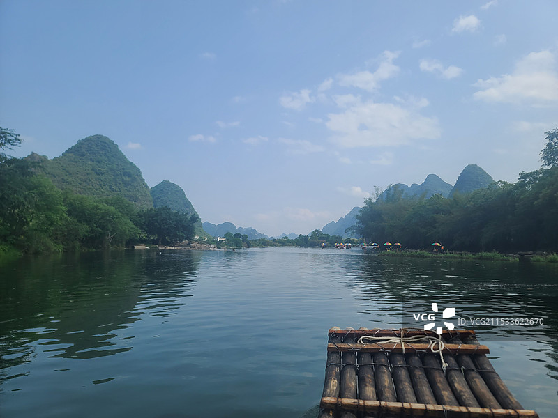 遇龙河竹筏图片素材