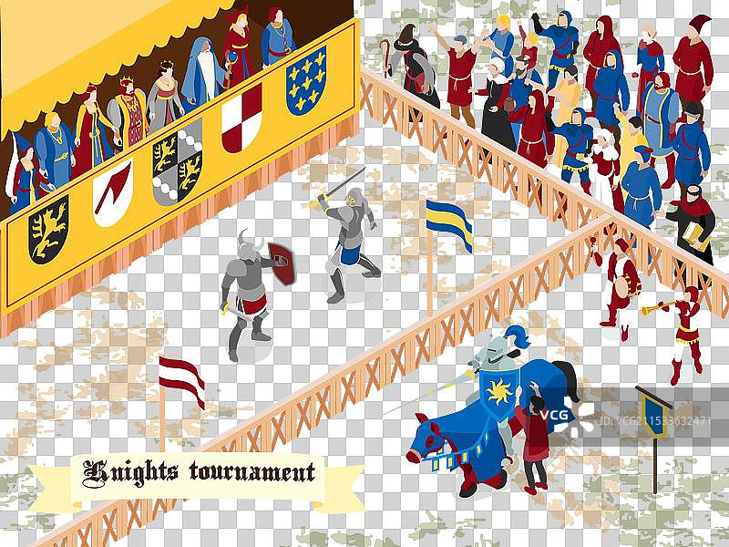 等距中世纪构图图片素材